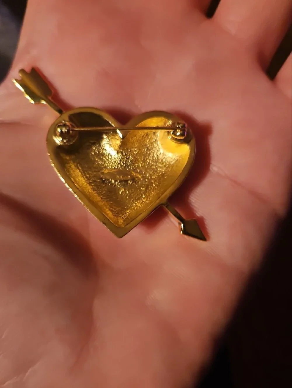 Red Heart Arrow Brooch - Decorative Women's Jewelry
